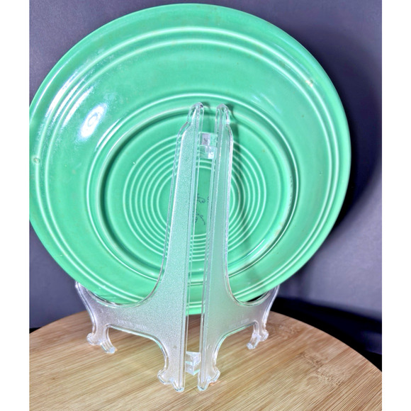 Authentic Vintage Light Green Fiesta Ware Home Laughlin Dinner Plate 9 1/2 " - Picture 9 of 10